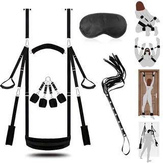 2024-Neu Liebesschaukel Sexschaukel Tür Schaukel,Vielseitig Bondageset Fessel Set,Handschellen Sex Bett,Liebesschaukeln Sex Möbel + Peitsche + SM Augenmaske,BDSMs Spielzeug Hart,Fesseln Sex Set