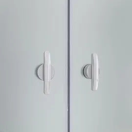 Home Deluxe - Duschabtrennung LAVEA - Milchglas - Maße: 75 x 195 cm - 6 mm nanobeschichtetes Sicherheitsglas, inkl. Scharniere und Montagematerial... - Silber