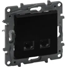 Legrand Computersteckdose 2xRJ45 CAT5e FTP schwarz Niloe Step 2410