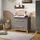 VitaliSpa Wickelkommode Malia, Grau/Artisan/Artisan, 108 x 98 cm mit 2 Schubladen
