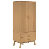 vidaXL Kleiderschrank OLDEN Braun 76,5x53x172 cm Massivholz Kiefer