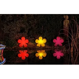 8 seasons design GmbH Motivleuchte Shining Flower Kunststoff Durchmesser 40 cm 1 Stück rot