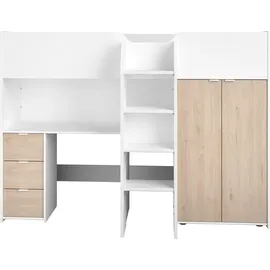 Parisot Hochbett Tom 90 x 200 cm Eiche braun