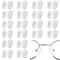 20 Paar Brillen Nasenpads, Slip-On Brillen Nasenpads Ersatz-Silikon-Nasenpads für Brillen, Brillen Nasenpads rutschfeste Schutzabdeckungen für Schraubbrillen Sonnenbrillen (Weiß)