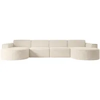 altdecor Wohnlandschaft Beige, Textil, 3-Sitzer, U-Form 384x78x165 cm, Wohnzimmer, Sofas - Couches, Wohnlandschaften, Wohnlandschaften in U-Form