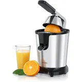 Arendo - Edelstahl Saftpresse elektrisch 1000 Watt - Zitruspresse Orangenpresse Entsafter - Hochleistungsmotor - sehr hohe Ergiebigkeit - Edelstahlkegel - BPA frei - Spülmaschinen-geeignet