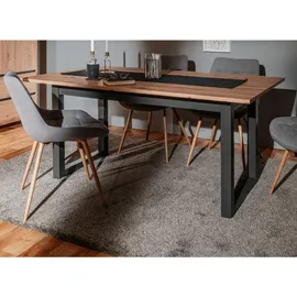 furn.design Esstisch Eiche und Anthrazit Industrial ausziehbar 160 - 200 cm, Esszimmer, Tische, Esstische