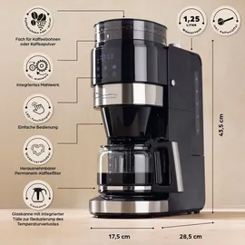 Barista Kaffeemaschine mit Mahlwerk Touchdisplay & Timer