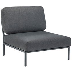 Sessel Level Houe Gestell dunkelgrau, Polster grau, Designer Henrik Pedersen, 82x81x95 cm