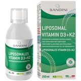 Bandini® Liposomales Vitamin D3 K2 | 250 ml Flüssigformat | 2000 I.E hochdosiertes D3 & >99,7+% All-Trans K2-MK7 | Hohe Absorption & Bioverfügbarkeit | Für Immunsystem, Knochen, Blutgewinnung