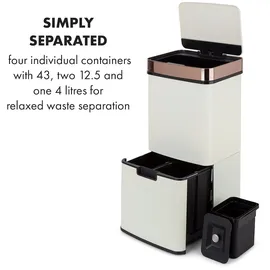 Klarstein Touchless Royal Trash 72 l roségold