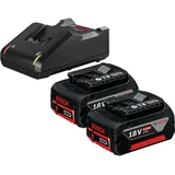 Bosch Akku-Starter-Set GBA / 2x 5,0 Ah Akku + Ladegerät GAL 18V-40