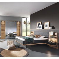 rauch BLACK Schlafzimmer-Set Vadora Plus 4tlg. Holzoptik Braun Eiche