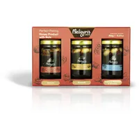 Meligyris – Geschenkset aus Honig mit Nüssen, 3×150 g – Griechischer Pinienhonig mit Walnüssen, Mandeln & Nussmischung – Premium-Kretischer Honig mit Nusskombinationen aus Kreta