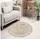 Bamyum Teppich Monty Bedruckter Teppich Chenille-Druck Maschinell Hergestellt 160 x 160 cm (160 x 160 cm)