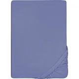 biberna 0012344 Frottee-Stretch 140 x 200 - 160 x 200 cm blau