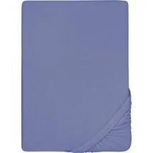 biberna 0012344 Frottee-Stretch 140 x 200 - 160 x 200 cm blau