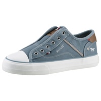 MUSTANG Shoes Slip-On Sneaker Plateau Sneaker, Slipper, Freizeitschuh mit praktischem Gummizug blau 45