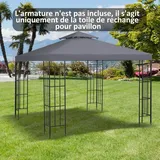Sweiko Ersatzdach für Pavillon 3x3m wasserabweisend Pavillondach für Metallpavillon Pavillon Ersatzdach Gartenpavillon Partyzelt Gartenzelt Polye... - Dunkelgrau