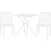 Beliani 3-tlg Bistro Set SERSALE in Weiß | Gr.: onesize