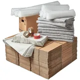 BB-Verpackungen Umzugskarton Umzugskomplettpaket, 3 Zimmer-Wohnung, für 60 m2 braun