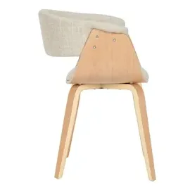 CLP 2er Set Stühle Bruce mit Stoffbezug I Esszimmerstuhl mit Rückenlehne I Sessel Mit Polsterung und Holzgestell Bis 150 kg belastbar