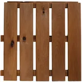 10 Stück Terrassenfliese Kiefer braun imprägniert 50x50x3,2cm Holzfliese Balkonfliese Fliese Terrasse Balkon