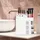 Relaxdays Make Up Organizer, 24 Fächer, Kosmetik Aufbewahrung, Kunststoff, HxBxT: 27,5x26x21 cm, Kosmetikorganizer, weiß
