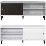 trendteam Evolution Lowboard 150 x 56 x 40 cm Weiß MDF/Spanplatte