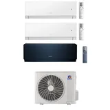 Gree CLIVIA Navy Blue White 3 Raum 3x 2,7kW R32 WiFi Klimaanlage Aggregat 6,1kW
