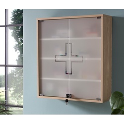 Tchibo - Medikamentenschrank »Wido« - 64x19,6x71cm - braun - Holz / Glas / Metall