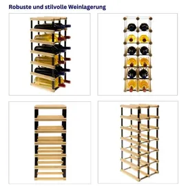 Proregal Weinregal 62,5 x 22,5 x 24,5 cm Natur