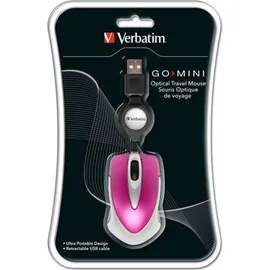 Verbatim Go Mini Optical Travel Mouse hot pink