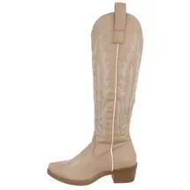 Ital-Design Cowboyboots Damen Hellbraun 36