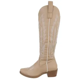 Ital-Design Cowboyboots Damen Hellbraun 36