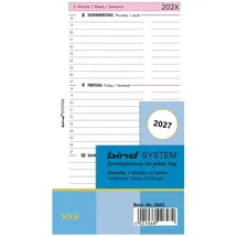 Bind Kalender 2027 DIN A6 Kalendereinlage Terminkalender Tageskalender 1Woche / 2 Seiten B260227
