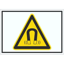 HB-Druck Achtung Magnetisches Feld Symbol Aufkleber A0 (841x1189mm)
