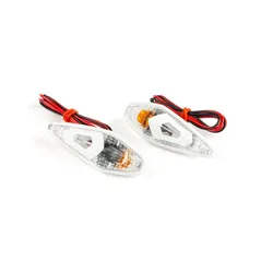 Blinker / Lampen zum Aufkleben Tropfenform Wing weiß
