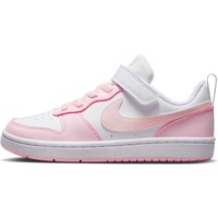 Nike Court Borough Low RECRAFT (PS) Sneaker, White/PINK Foam, 35 EU - 35 EU