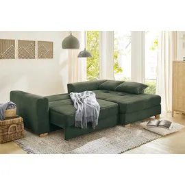 Jockenhöfer Eckcouch Polyester 3-Sitzer Grün