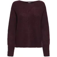 Only Regular Fit Strickpullover mit Fledermausärmel Modell 'DANIELLA', Bordeaux, S