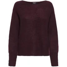 Only Regular Fit Strickpullover mit Fledermausärmel Modell 'DANIELLA', Bordeaux, S