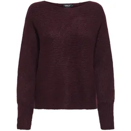 Only Regular Fit Strickpullover mit Fledermausärmel Modell 'DANIELLA', Bordeaux, S