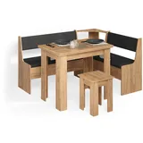 livinity® Eckbankgruppe Tiberio Goldkraft Eiche 150 x 120 cm mit Tisch