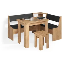 livinity® Eckbankgruppe Tiberio Goldkraft Eiche 150 x 120 cm mit Tisch