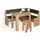 livinity® Eckbankgruppe Tiberio Goldkraft Eiche 150 x 120 cm mit Tisch