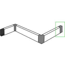 FN Neuhofer Neuhofer Endstück für Rohrabdeckleiste 15 x 7 x 7 cm weiß