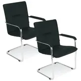 NOWY STYL 2 Nowy Styl Besucherstühle Rumba RUMBA CR SP01 schwarz Leder