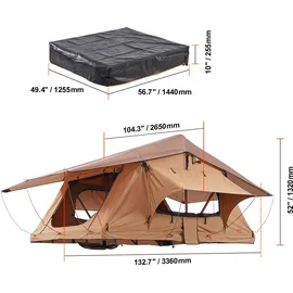 Vevor Dachzelt Hartschale 2-3 Personen