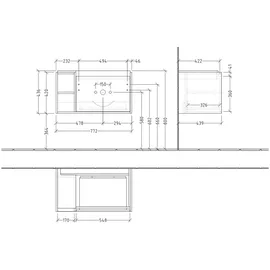 Villeroy & Boch Waschtischunterschrank 1 Auszug 77,2 x 43,6 x 43,9 cm Nordic Oak